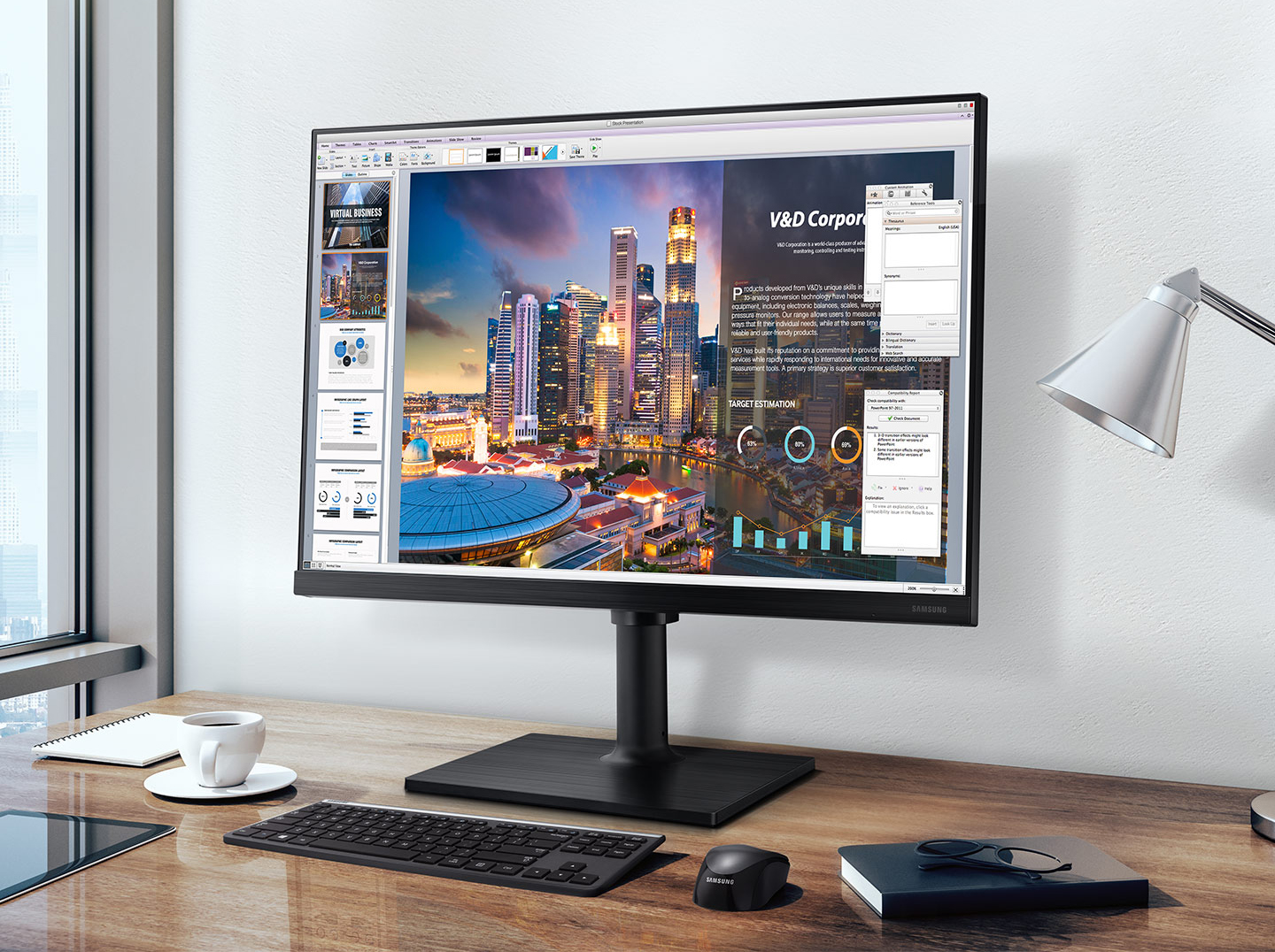 Samsung T45F Borderless IPS Panel Adjustable Professional Monitor